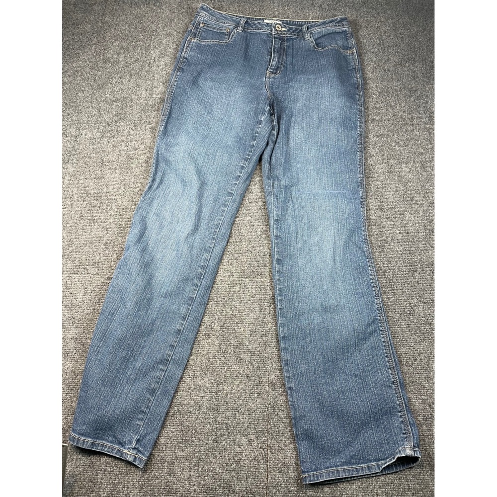 Cato Womens Blue Denim Flare Jeans Size 12 Medium Wash